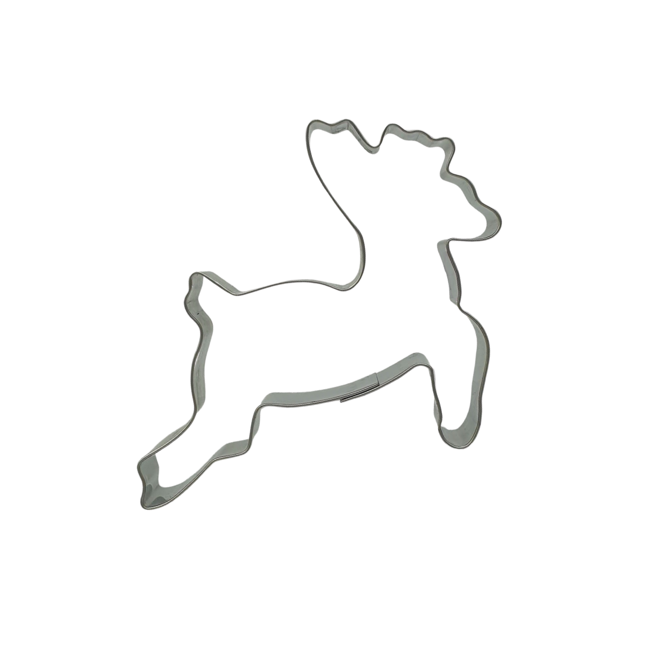 Leaping Reindeer 10cm Cookie Cutter Stainless Steel