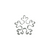 Snowflake 6cm cookie cutter made from stainless steel